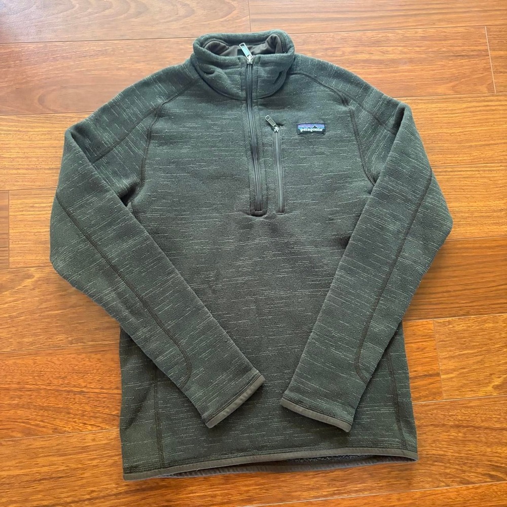 Patagonia Better Sweater Quarter Zip Fleece Pullover Olive Green Women's Small